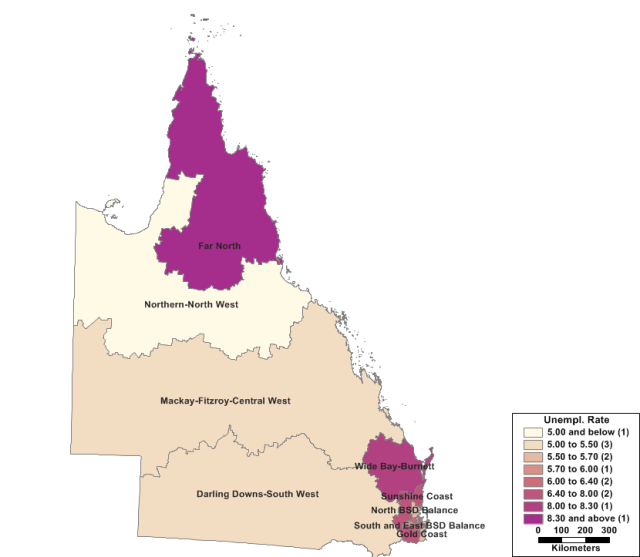 Qld May 2013 unemployment rates